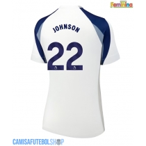 Camisa de time de futebol Tottenham Hotspur Brennan Johnson #22 Replicas 1º Equipamento Feminina 2025-26 Manga Curta